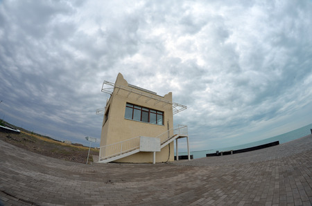 Resort Balkhash, Balkhash lake, central Kazakhstan.Near Priozersk - former Soviet anti-ballistic missile testing range Sary Shagan.May 11, 2017.Priozersk.Kazakhstanのeditorial素材