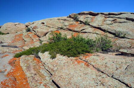 Bektau Ata, extinct volcano in Kazakhstanの写真素材