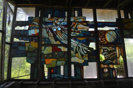 Lost city Pripyat.Chernobyl Exclusion Zone.May 19, 2017.Kiev region.Ukraineのeditorial素材