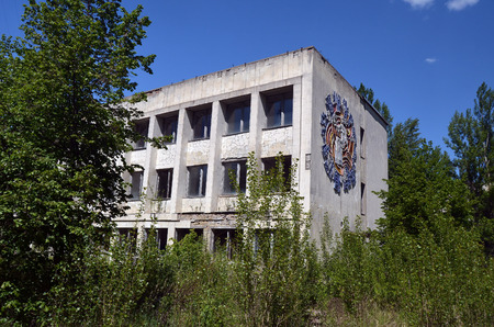 Lost city Pripyat.Chernobyl Exclusion Zone.May 19, 2017.Kiev region.Ukraineのeditorial素材