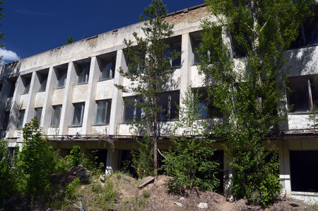 Lost city Pripyat.Chernobyl Exclusion Zone.May 19, 2017.Kiev region.Ukraineのeditorial素材