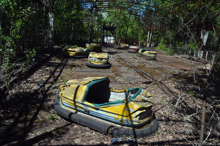 Lost city Pripyat.Chernobyl Exclusion Zone.May 19, 2017.Kiev region.Ukraineのeditorial素材