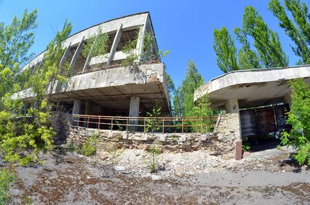 Lost city Pripyat.Chernobyl Exclusion Zone.May 19, 2017.Kiev region.Ukraineのeditorial素材