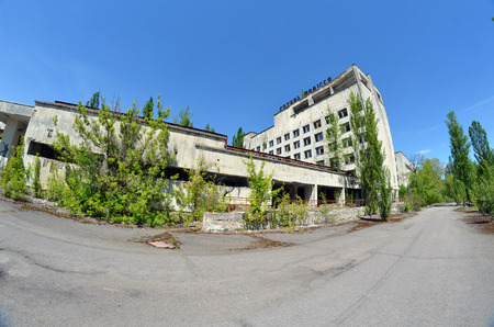 Lost city Pripyat.Chernobyl Exclusion Zone.May 19, 2017.Kiev region.Ukraineのeditorial素材