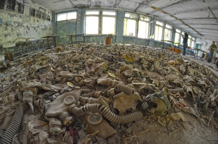 Lost city Pripyat.Chernobyl Exclusion Zone.May 19, 2017.Kiev region.Ukraineのeditorial素材