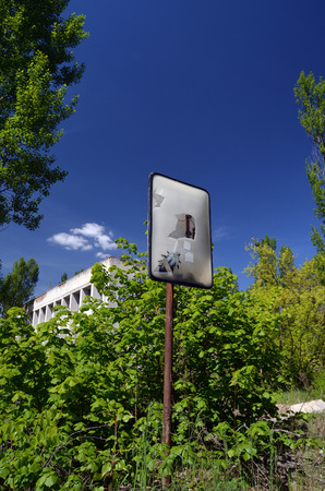 Lost city Pripyat.Chernobyl Exclusion Zone.May 19, 2017.Kiev region.Ukraineのeditorial素材