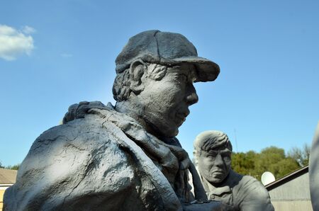 Monument to the dead firefighters during the fire extinguishing at the Chernobyl nuclear power station.May 19, 2017.Chernobyl.Kiev region.Ukraineのeditorial素材