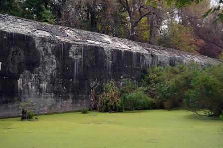 Old tunnel of Stalin. Part of Kiev defense line in WW2 time.の写真素材