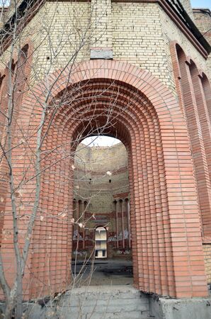 Abandoned construction site of hospital. Abandoned at 1991, during Ukrainian undependence crisis. Kiev, Ukraineの写真素材