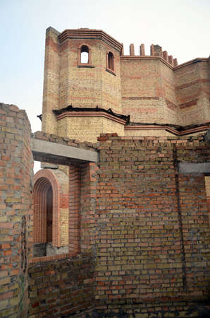 Abandoned construction site of hospital. Abandoned at 1991, during Ukrainian undependence crisis. Kiev, Ukraineのeditorial素材