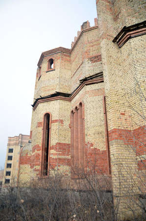 Abandoned construction site of hospital. Abandoned at 1991, during Ukrainian undependence crisis. Kiev, Ukraineのeditorial素材