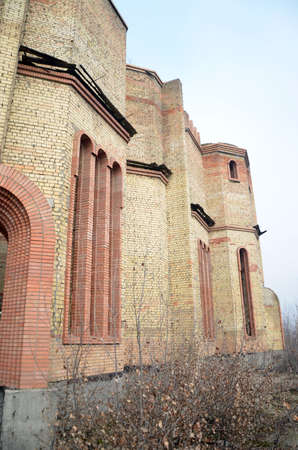 Abandoned construction site of hospital. Abandoned at 1991, during Ukrainian undependence crisis. Kiev, Ukraineのeditorial素材