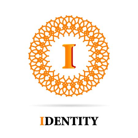 I Letter monogram abstract design for Corporate Business Identity on white background with simple textのイラスト素材