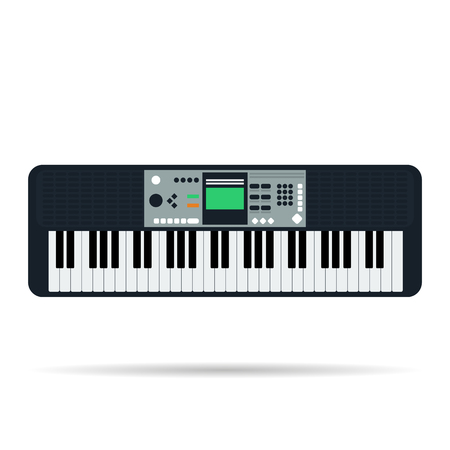 Isolated flat icon of musical keyboardsのイラスト素材