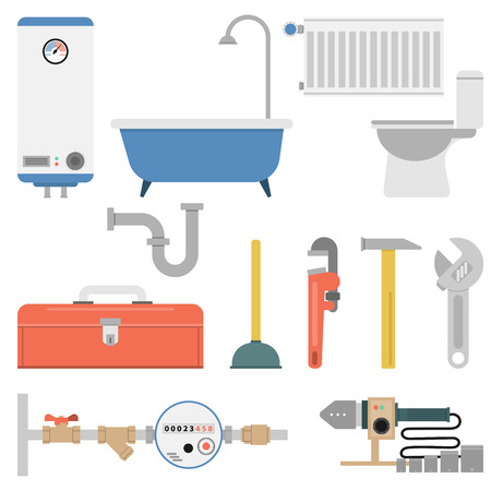 Plumber Flat Setのイラスト素材