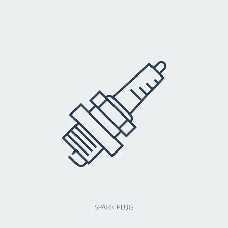 Vector outline icon of car part - spark plugのイラスト素材