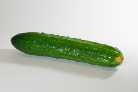Cucumber on a white background foodの写真素材