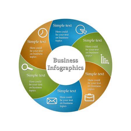 Round infographicsのイラスト素材