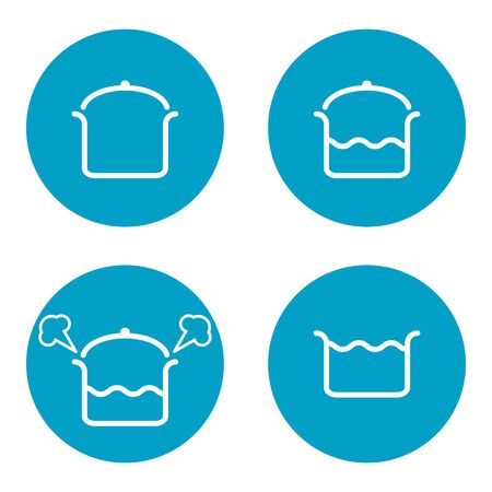 Kitchen icons four piecesのイラスト素材