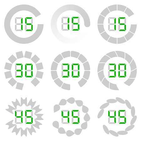 Progress loading bar. Set of indicators. Vector illustrationのイラスト素材
