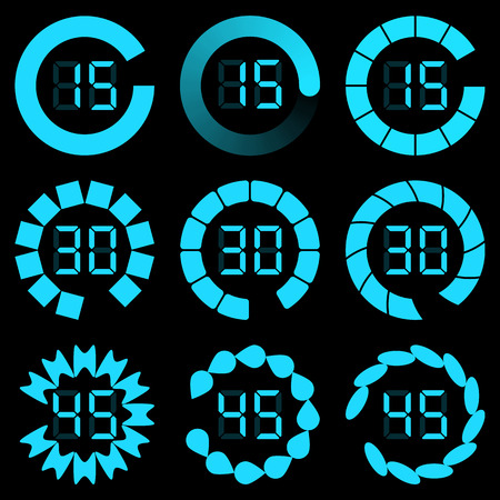 Progress loading bar. Set of indicators. Vector illustrationのイラスト素材