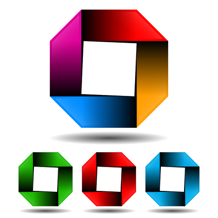 Abstract square business illustrationのイラスト素材