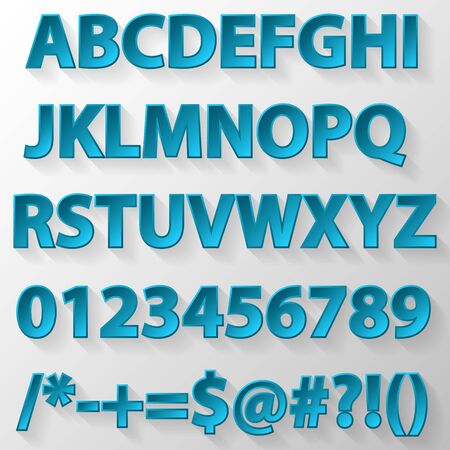 Paper alphabet and symbols. Illustration ePS10のイラスト素材