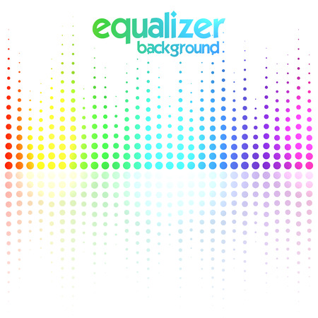 Digital equalizer, colorful sound wave. Vector illustrationのイラスト素材