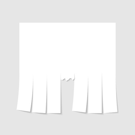 Blank advertisement template with cut slips. Vector illustrationのイラスト素材