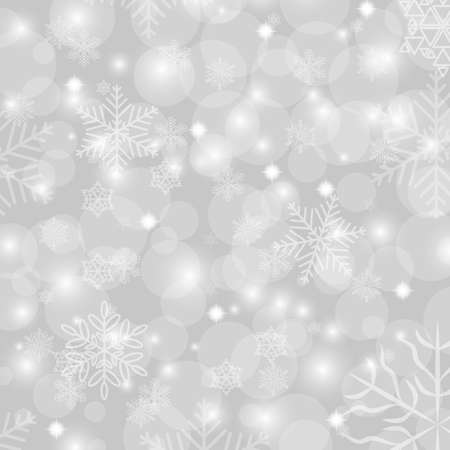 Winter snow background. Abstract template shining colorful illustration with snowflakes. Pattern for new year and christmas. Magic snowfall banner.のイラスト素材