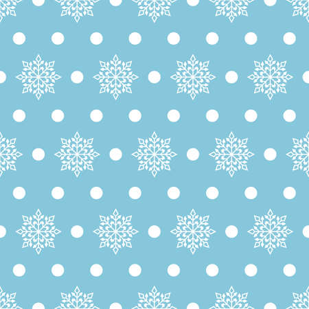 Seamless pattern with snowflakes. Christmas and New Year decoration elements. Festive texture for design invitations, postcards and greetings.のイラスト素材