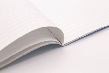 writing notebook on a white background
