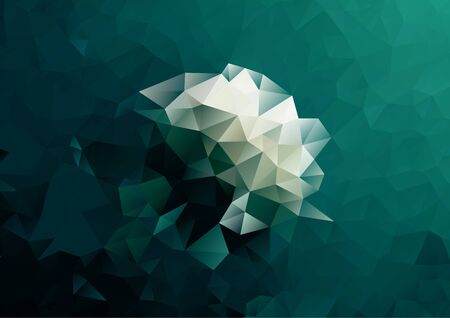 Green geometric pattern trianglular polygon design background