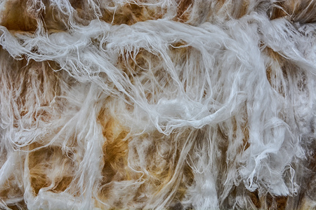 Mineral wool or Glass wool texture. Fiber thermal insulation for houses and facades textured background.の写真素材
