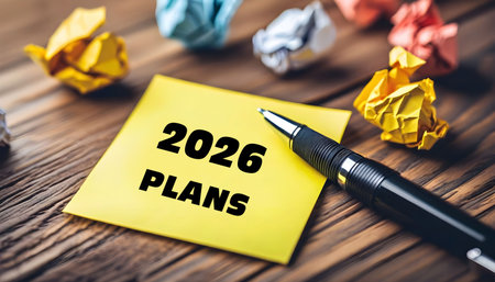 The number of the coming year and plansの素材