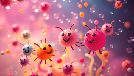 Soft glowing light, science but aesthetic mood.の素材