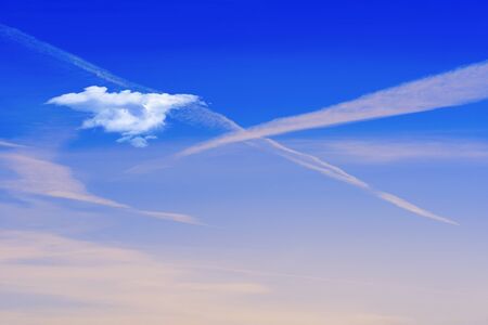 Blue sky with clouds. Nature abstract composition