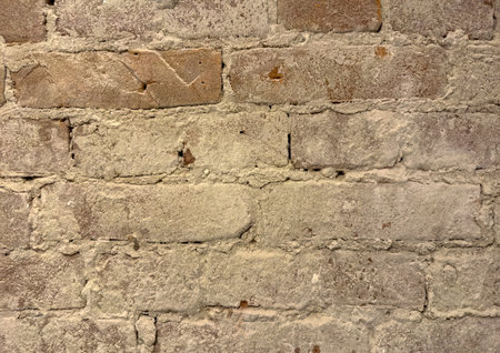 Fragment of an old wall with cracks and holes. Architectural concept for repair, restoration and...