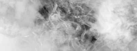 Abstract smoke moves on a black background. Design element. Abstract texture.の写真素材