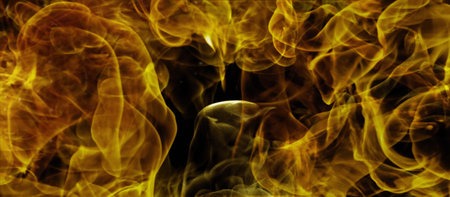 Fire flame on transparent background. Fire overlay effect.の写真素材