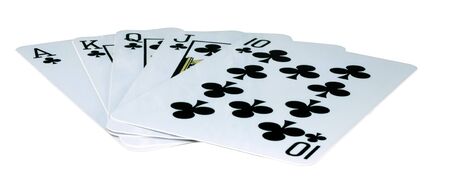 playing-cards on a white background are a risk