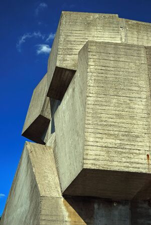 concrete and sky, dead inorganic and incorporealの写真素材