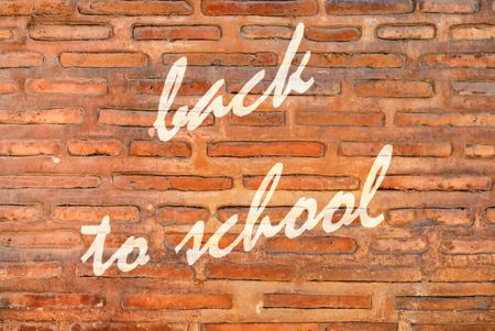 a ansient bricking wall in orange colorの写真素材