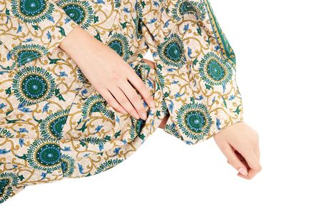 portrait of young girl in eastern dressの写真素材