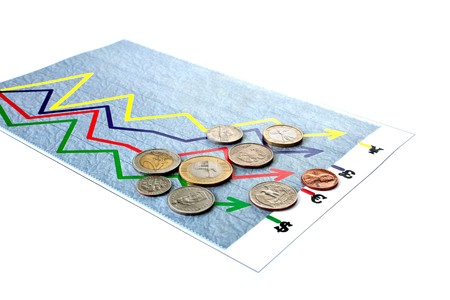 arbitrary chart (diagram)  exchange rate on white