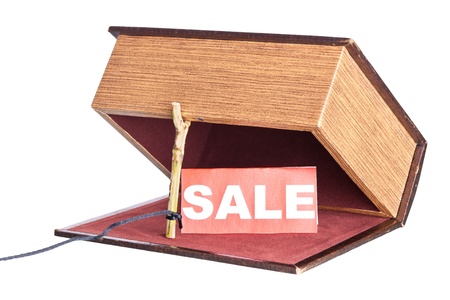 Fraud in the sale. box is installed in the form of the trap.の写真素材