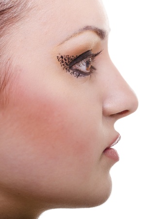 female profile . images collected from multiple imagesの写真素材