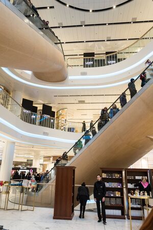 KIEV, UKRAINE - DECEMBER 04, 2016: The opening of the renewed shopping mall  CUM. Kiev, Ukraine.のeditorial素材