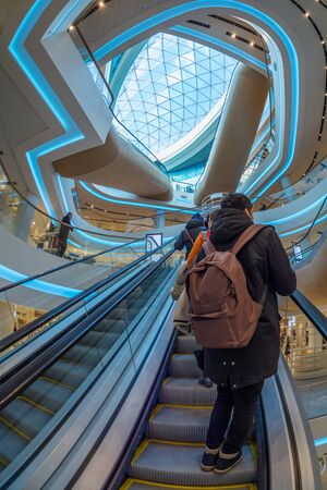 KIEV, UKRAINE - DECEMBER 04, 2016: The opening of the renewed shopping mall  CUM. Kiev, Ukraine.のeditorial素材