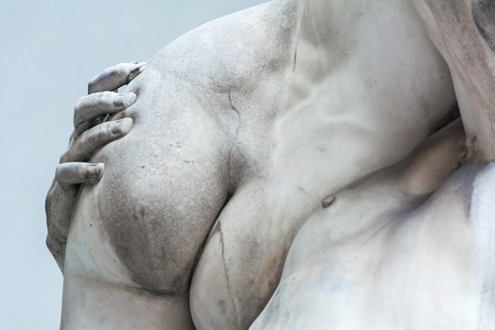 FLORENCE, ITALY - MAY 13,2019: Sculpture The Rape of the Sabine Women, made by sculptor Giambologna (1574â82). Loggia dei Lanziのeditorial素材